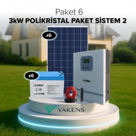 Büyük Ev Paketi Polikristalli Bağ Evi Hazır Solar (Paket 6) Lexron